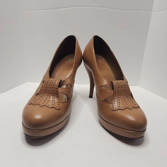 Schuler & Sons Philadelphia Womens Brown Leather Pumps Size 8 - Picture 1 of 11
